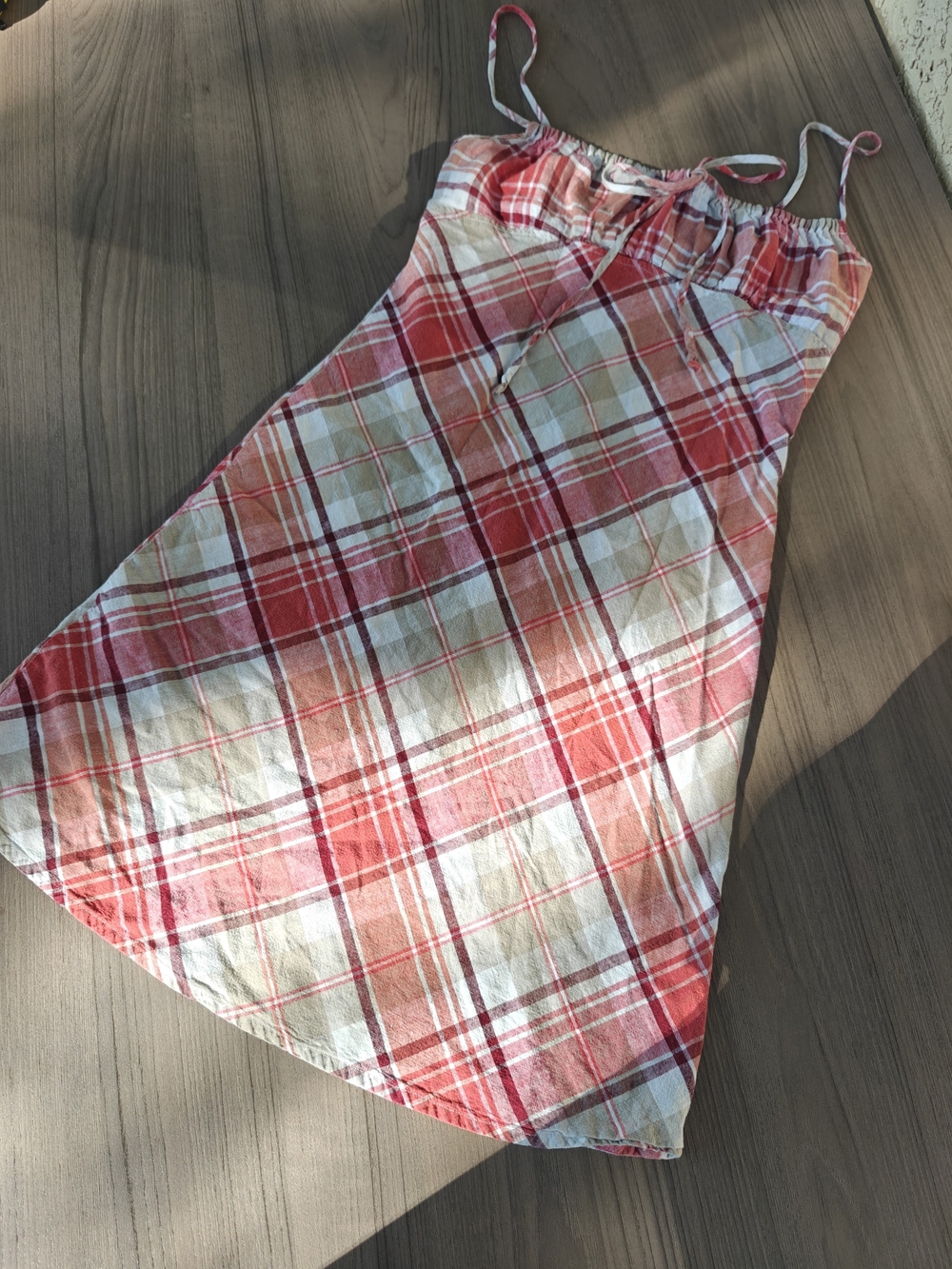 Sakura Red and Cream Plaid A-Line Skirt